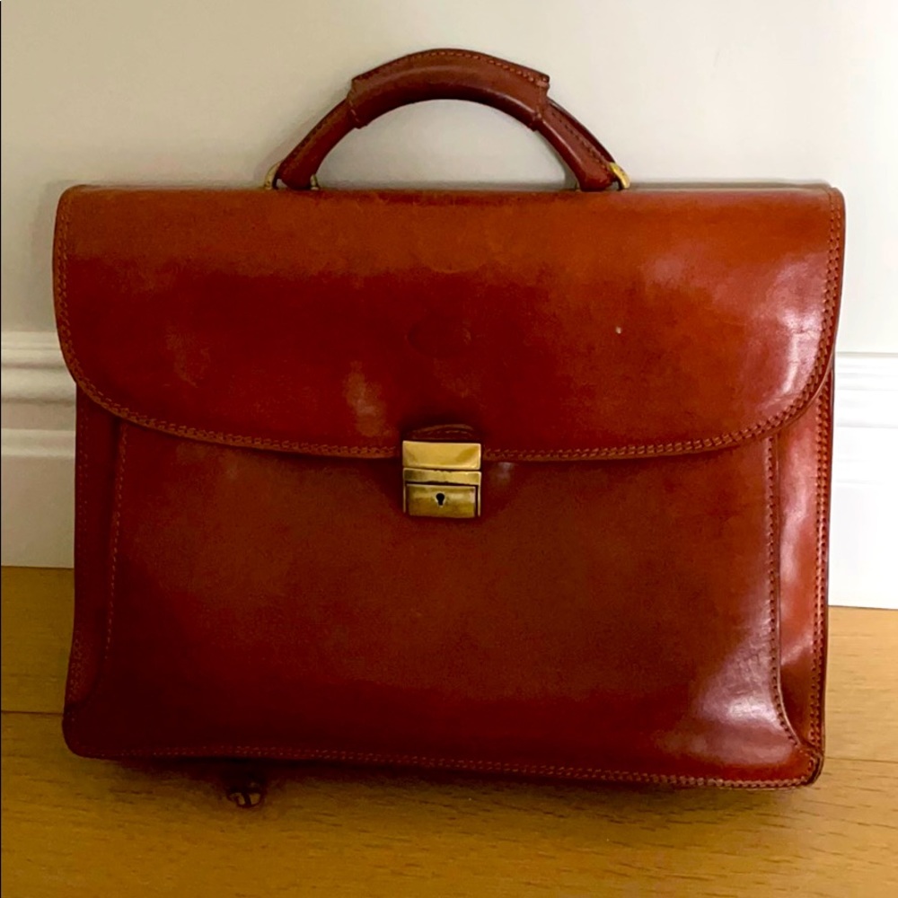 Leather briefcase from Sorrento Italy.